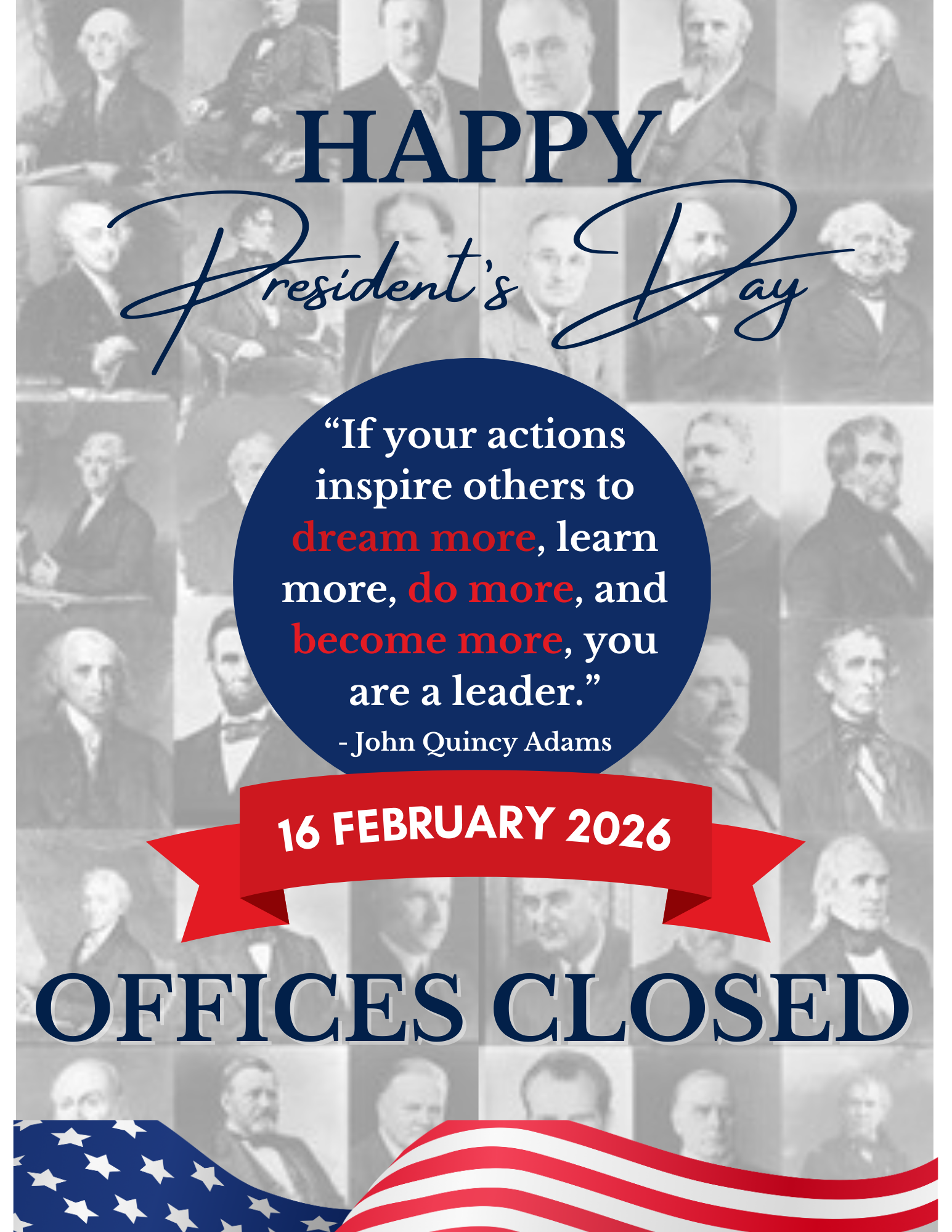 Presidents Day Closure