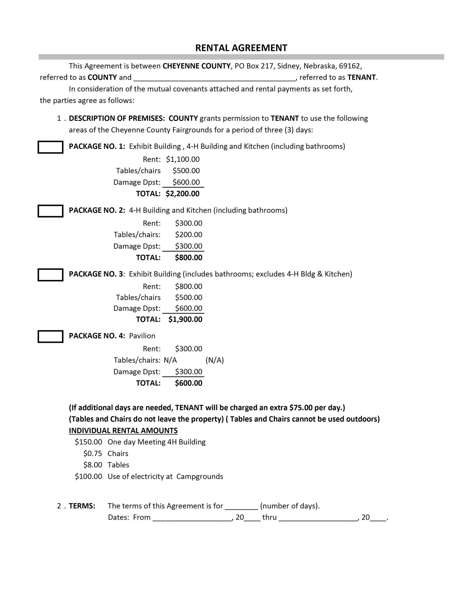 Fairgrounds Rental Packages 1